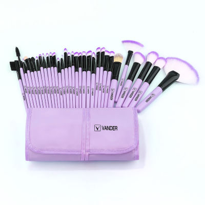 32pcs Makeup Brushes Purple Professional High Quality Natural Hair Cosmetic Foundation Powder Blush Eyeshadow Brush Set Makeup Brushes Sets