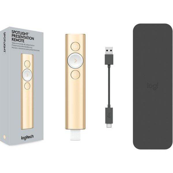 Logitech Spotlight Presentation Remote, Gold Lazada PH