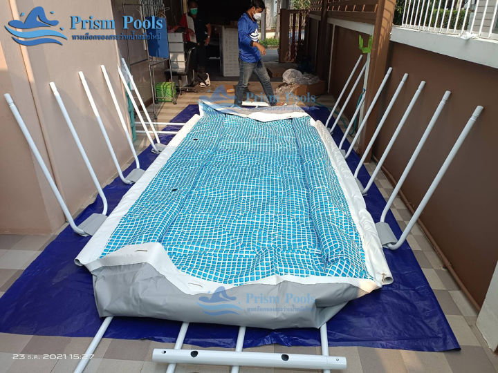 สระว่ายน้ำสำเร็จรูป-intex-prism-pools-รุ่น-13-ฟุต-พร้อมอุปกรณ์และสารเคมีดูแลสระครบชุด