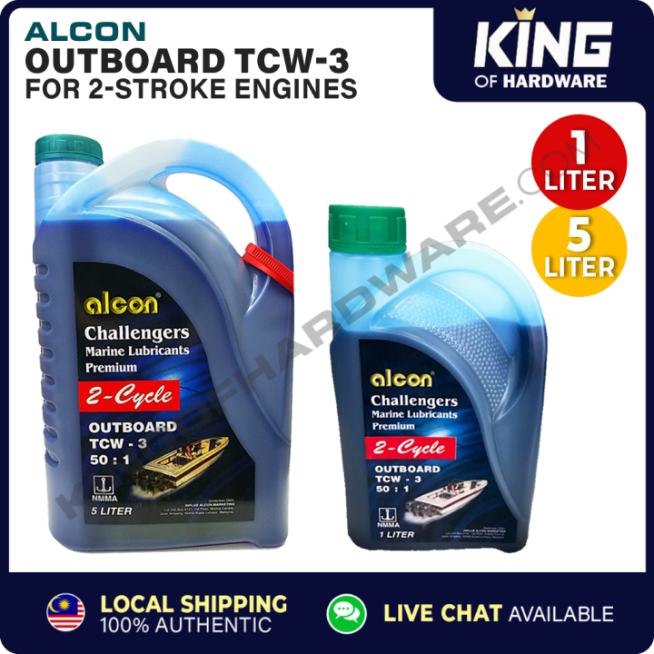 Alcon Outboard Marine Lubricant 2T TCW3 Engine Oil 1L & 5L 2