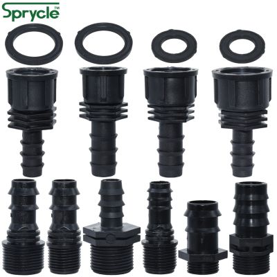 【hot】☬  SPRYCLE 4PC 1/2  3/4  Female Male Thread To Barb 16mm 20mm 25mm PE Hose Garden Irrigation Drip Watering System