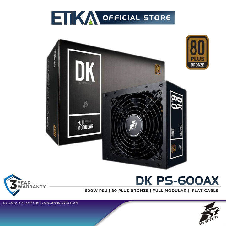 1st Player DK PS-600AX DK6.0 | 600W Power Supply PSU | 80 Plus Bronze ...