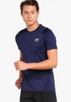 Under Armour Mens HeatGear Fitted Short Sleeve (Tempered Steel