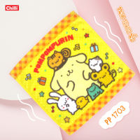 ของแท้ 100%  Sanrio Towel  ผ้าขนหนู ผ้าเช็ดหน้า ลิขสิทธิ์ Pompompurin PP-1703 ขนาด 12x12 นิ้ว