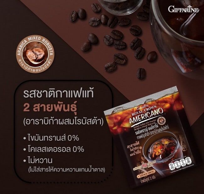 กาแฟรอยัลคราวน์-อเมริกาโน่-กิฟฟารีน-30-ซอง-ไม่มีน้ำตาล-ไม่หวาน-ไม่ใส่สารให้ความหวานและน้ำตาล-รสชาติเข้มข้น-หอมถูกใจ-อย-131034402