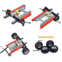 MOC Building Blocks Technical Car Front Suspension Steering System Parts Set DIY Bricks Car Truck PF Servo Motor Tire Leduo Building Sets