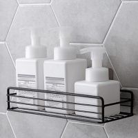 Household Shampoo Storage Shelf Punch-Free Shower Organizer Rack Wall Mounted Rustproof Bathroom Accessories