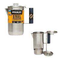 หม้อต้มกาแฟแค้มปิ้ง Stanley 6-Cup Adventure Percolator Cool Grip Camping Coffee Pot, Removable Silicone Grip - Stainless Steel, 6 Cup, 1.1 Quart - USA Imported 100% Autentic