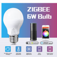 Zigbee Zll สมาร์ท WiFi 6วัตต์ RGB CCT LED หลอดไฟ E26 E27 AC110V 220โวลต์เข้ากันได้กับ Amazon Echo บวก Alexa SmartThings APP ควบคุม