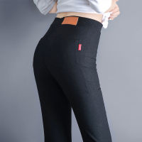 เลกกิ้งเอวสูงผู้หญิง Super Elasticity บางกางเกง Skinny Casual Slimming Feet Leggings