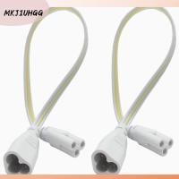 MKJIUHGG 2pcs พลาสติกพีวีซีพลาสติก สายไฟเชื่อมต่อหลอดไฟ LED 3Pin สีขาวขาว .ค่าาาท่อ LED แบบบูรณาการสามหลุมเสียบลวด ทนทานต่อการใช้งาน ทองแดงทองแดง T5ท่อต่อสายไฟต่อชายและหญิง อุปกรณ์สำหรับช่างไฟฟ้า