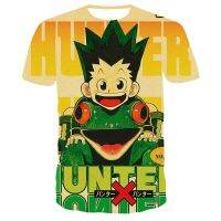 Hunter X Hunter 3D พิมพ์การ์ตูนผู้ชายเสื้อยืดแฟชั่นการ์ตูนฤดูร้อนมังงะแขนสั้นผู้หญิงเทรนด์เสื้อยืดบวกขนาดด้านบน XS-5XL