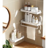 ?(Flash-Sale) - Bathroom shelf : ชั้นวางของในห้องน้ำ ไม่เจาะ สุดพิเศษ ชั้นวางของถูกๆ ชั้นวางของในครัว