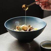 （glistening shop）ราเมนจีนร้อน NoodleBowl ครัวเรือนชามซุปขนาดใหญ่ RetroSpecialty ร้านอาหารบนโต๊ะอาหาร MixingBowl