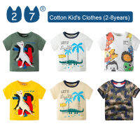 27Kids Store เสื้อยืดแขนสั้นของเด็กเสื้อยืดเด็กหญิงเด็กชายสำหรับเด็กทารก (1Y-8Y) 2023สำหรับเด็กผู้ชายฤดูร้อน