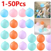 1-50Pcs Water Splash Bombs Balloons Toys Quick-fill Water Balls Refillable Water Balloons for Yard Pool Water Games Summer Fun Balloons