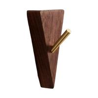 Wooden Coat Hook Wall Wood Hooks For Hanging Wooden Key Holder For Wall Cloakroom Behind The Door Natural Black Walnut Wood Wall Picture Hangers Hooks