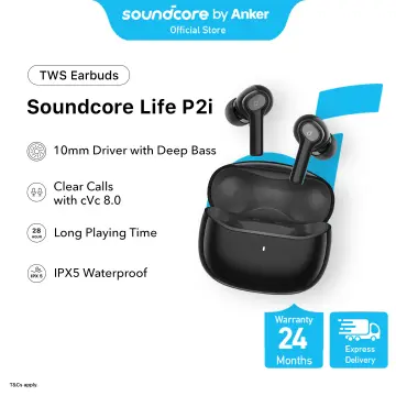 Soundcore by Anker P20i True Wireless Earbuds, 10mm Drivers with Big Bass,  Bluetooth 5.3, 30H Long Playtime, Water-Resistant, 2 Mics for AI Clear