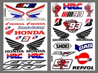 สติ๊กเกอร์แต่งรถ HONDA RACING CRF (สีดำ) SHOI 93 รถมอเตอร์ไซค์ บิ๊กไบค์ รถซิ่ง สติ๊กเกอร์ติดกระจก แต่งรถรถยนต์ รถกระบะ ติดหมวกกันน็อค จำนวน 2 แผ่น