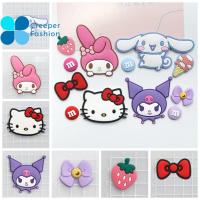 CREEPER 5pcs อุปกรณ์เครื่องประดับอัญมณี จี้ชาร์ม DIY Kuromi Cinnamoroll แพทช์ตุ๊กตา3D แพทช์พวงกุญแจ น่ารักน่ารักๆ กิ๊บติดผม DIY อุปกรณ์เสริมรองเท้า