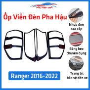 Ốp viền đèn pha hậu ô tô Ranger 2016-2022 nhựa đen lắp trước