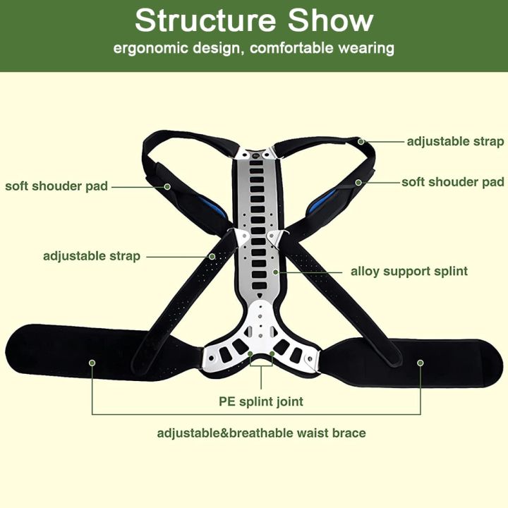 metal-back-brace-posture-corrector-spinal-brace-support-recover-humpback-correction-neck-shoulder-back-support-pain-relief