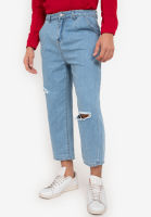 Zalora Basics - Oversized Ripped Jeans