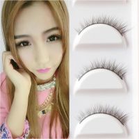 YOKPN Fake Eyelash 5 Pairs Eye Tail Elongated Eye Lashes Natural Black False Eyelashes Handmade Cotton Stalk Thick Eyelashes