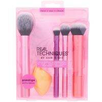 Real Techniques Everyday Essentials Set เซ็ทแปลงแต่งหน้า ขนนุ่ม ไม่บาดหน้า โดยด้ามแปรงทำจากอลูมิเนียมน้ำหนักเบาขนาดเหมาะมือ