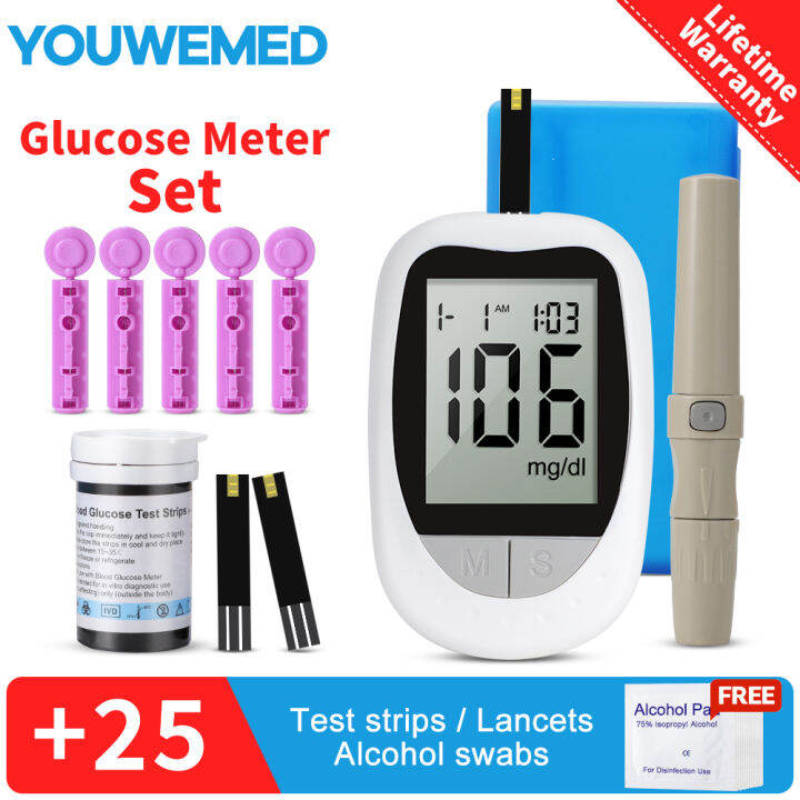 YOUWEMED Blood Sugar Test Kit Original Complete Set With