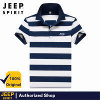 JEEP SPIRIT ฤดูร้อนเสื้อยืดผู้ชาย,บาร์โหนแนวนอนคลาสสิกคอปกลำลองเสื้อโปโลเบสิคแขนสั้นสีทึบใหม่