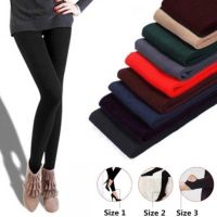 Honnyzia Shop แฟชั่น8สีBrushedการเรียงขนแกะหนาTights WarmกางเกงฤดูหนาวLeggingsอบอุ่นสีดำ