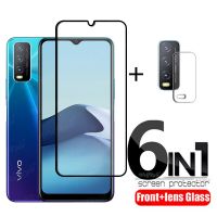 6-in-1 For Vivo Y20 Glass For Vivo Y20 S G Tempered Glass Full Glue Screen Protector For Vivo Y21S Y33S Y53S Y20S Y20 Lens Glass Vinyl Flooring