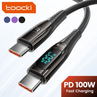 ❉►☄ Toocki สายชาร์จเร็ว 6A 100W USB Type C เป็น 66W พร้อมหน้าจอดิจิทัล 20W C-L/A-L