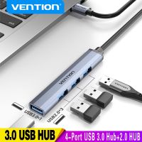 Vention ตัวแยก USB ความเร็วสูงฮับ USB 4พอร์ตสำหรับโน้ตบุ๊คพีซีฮาร์ดไดรฟ์อุปกรณ์คอมพิวเตอร์เมาส์แฟลชไดร์ฟคีย์บอร์ด