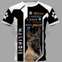 2023 new arrive- xzx180305   2022 Summer Malinois I Found Your Paw  3D All Over Printed T Shirts Funny Dog Tee Tops shirts Unisex