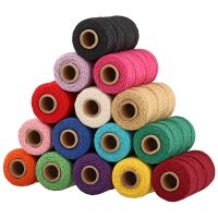 100M/Roll 2mm Cotton Rope Colorful Twine Macrame Cord Rope String Thread DIY Crafts Braided Twisted Cotton Home Textile Decor 【hot】niloli