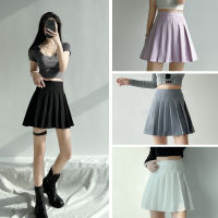 สินค้าเฉพาะจุด XS-3XL กระโปรง 8 สี กระโปรงเทนนิสเอวสูง skirt สีพื้น กระโปรง