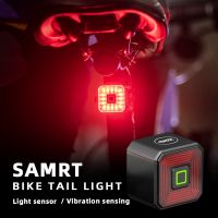 ✟ Bicycle Smart Auto Brake Sensing Light Waterproof LED Charging Cycling Taillight Bike Rear Light Accessories