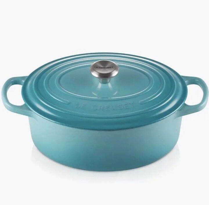 [100 AUTHENTIC] NO BOX Le Creuset 25cm Signature Oval Teal Lazada