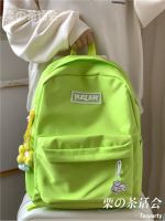 High-value schoolbag female high school ins niche backpack college students simple all-match backpack green schoolbag