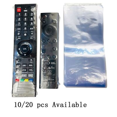10/20PCS Transparent Heat Shrink Film Bag For TV Box Video Remote Control Waterproof Dustproof Protective Cover Protector Case