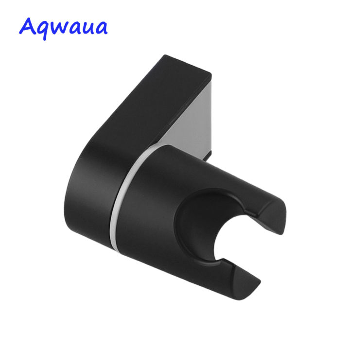 aqwaua-shower-head-holder-bracket-stand-2-position-for-bathroom-use-standard-size-bath-accessories-matt-black-abs-plastic