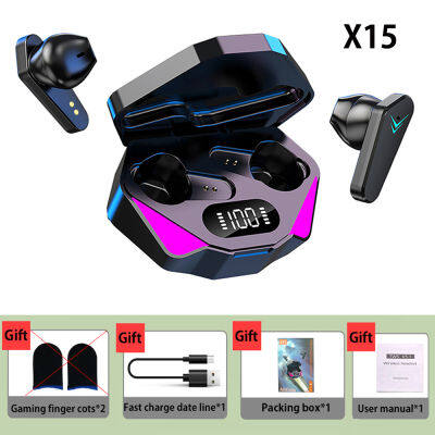 TWS Gaming Earbuds Wireless Bluetooth Earphones RGB Light Bass Sound Positioning PUBG Gamer Winner Headsets with Mic