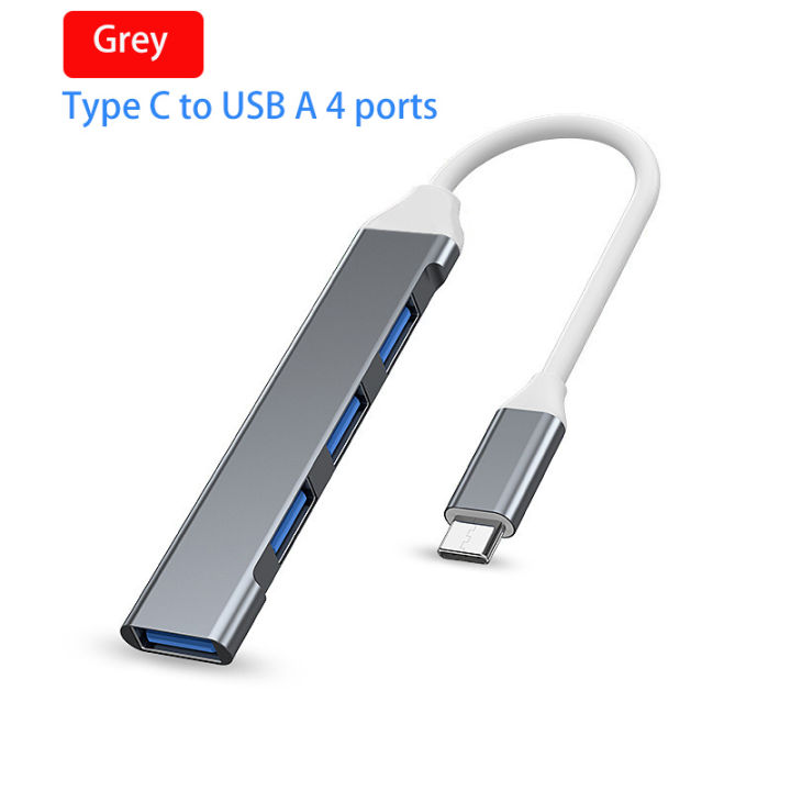 usb-hub-ประเภท-c-extender-4-พอร์ต-usb3-0-2-0-splitter-สำหรับ-notebook-hub-converter-อะแดปเตอร์-otg-สำหรับคอมพิวเตอร์-usb-c-docking-station-kdddd