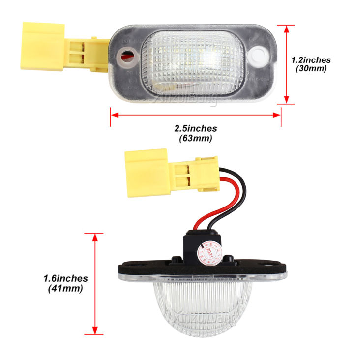 2ชิ้น-led-สีขาวใบอนุญาตหมายเลขทะเบียนไฟ-c-an-bus-12โวลต์สำหรับ-vw-g-olf-ii-mk2-1983-1992-j-etta-ii-1984-1991อุปกรณ์เสริมในรถยนต์ไฟท้าย