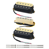 【Popular choice】 FLEOR ชุดฮัมบัคเกอร์ขดลวดปิ๊กอัพกีตาร์3ชิ้น/คอยล์เดี่ยว/Humbucker Pickup HSH สำหรับรถกระบะคอ/กลาง/สะพาน