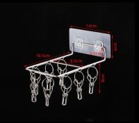 36100 Clips Stainless Steel Laundry Rack Towel Pegs Clothes Airer Drying Hanger Clothes Underwear Socks Holder Shoes Clothespin