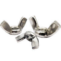 2/5/10pcs M3 M4 M5 M6 M8 M10 M12 GB62 304 สแตนเลสปรับ Thumb Nut Hand ขัน Thumbnut Ingot ผีเสื้อ Ear Wing Nut-GONGXI