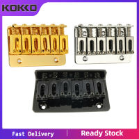 KOKKO 6-String 65Mm Hardtail Bridge กีตาร์ไฟฟ้า Fixed Saddle Bridge Tail Pipe Top Load Guitar Tailpiece